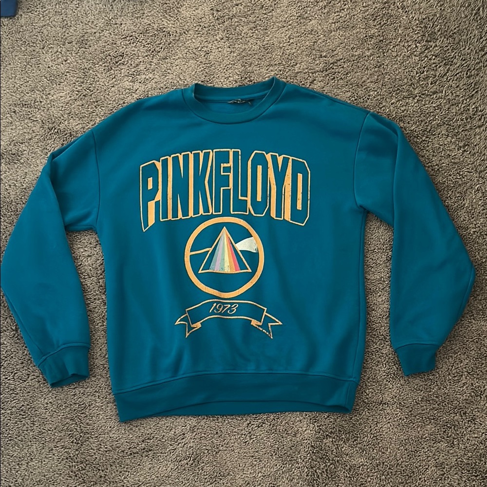 Pink Floyd Blue Crewneck Sweater with Iconic Branding